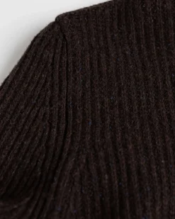 Effen trui met halve rits Dry - Clay Brown