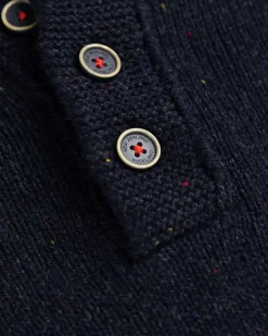 Effen trui met knopen Brownlee - Ink Navy
