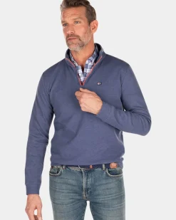 Fleece sweater met rits - Dusk Navy