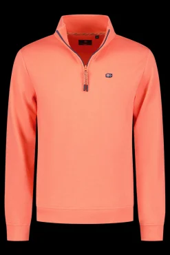 Fleece sweater met rits - Golden Orange