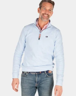 Fleece sweater met rits - Rhythm Blue