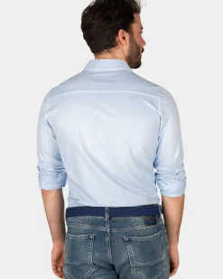 Gebreid katoenen overhemd - Rhythm Blue
