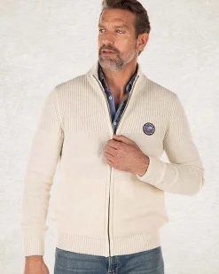 Gebreid vest met wol - Milky Ecru