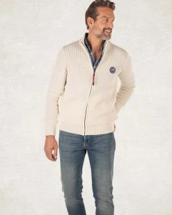 Gebreid vest met wol - Milky Ecru