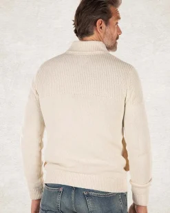 Gebreid vest met wol - Milky Ecru