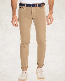 Gekleurde 5 pocket stretch jeans - Sand Stone
