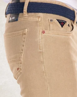 Gekleurde 5 pocket stretch jeans - Sand Stone