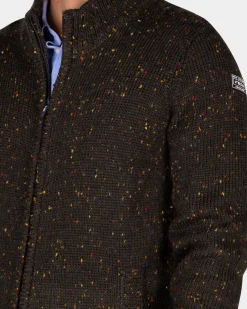 Gemêleerd donkerbruin wollen vest - Dark Mocca