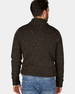 Gemêleerd donkerbruin wollen vest - Dark Mocca