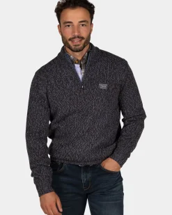 Gemêleerde donkerbruine wollen pullover - Dark Mocca