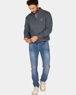 Gemêleerde grijze wollen pullover - Ash Grey
