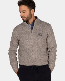 Gemêleerde lichtbruine wollen pullover - Chestnut
