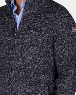 Gemêleerd navy wollen vest - Winter Navy