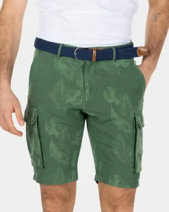 Geprinte linnen katoenen cargo shorts - Active Army