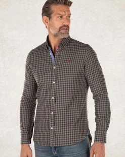 Geruit katoenen flannel overhemd - Army Ground