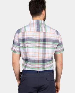Geruit overhemd met korte mouw - Blue Multi Colour