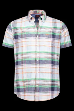 Geruit overhemd met korte mouw - Blue Multi Colour