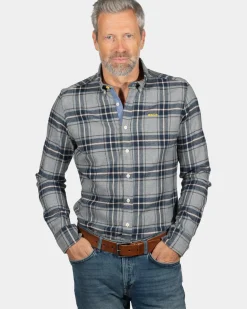 Geruit overhemd met lange mouw Speden - Grey Melange