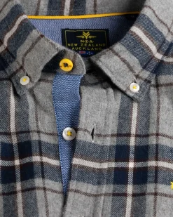 Geruit overhemd met lange mouw Speden - Grey Melange