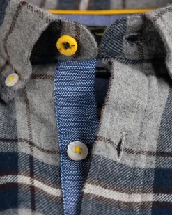 Geruit overhemd met lange mouw Speden - Grey Melange