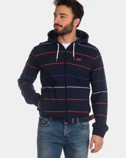 Gestreept vest blauw rood wit - Industrial Navy