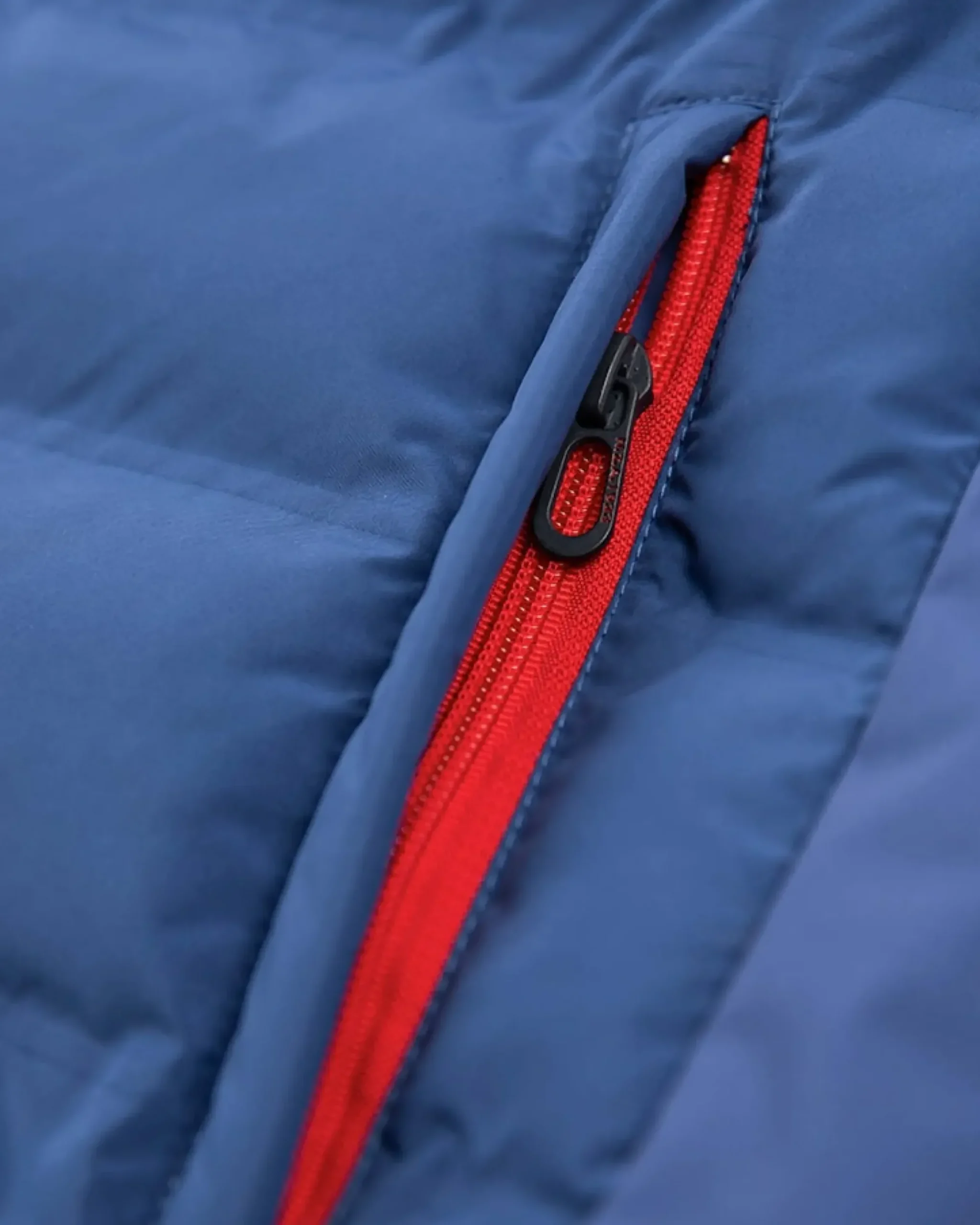 Gewatteerde effen jas - Bright Water Blue