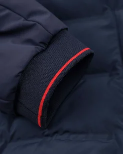 Gewatteerde effen jas - Pitch navy