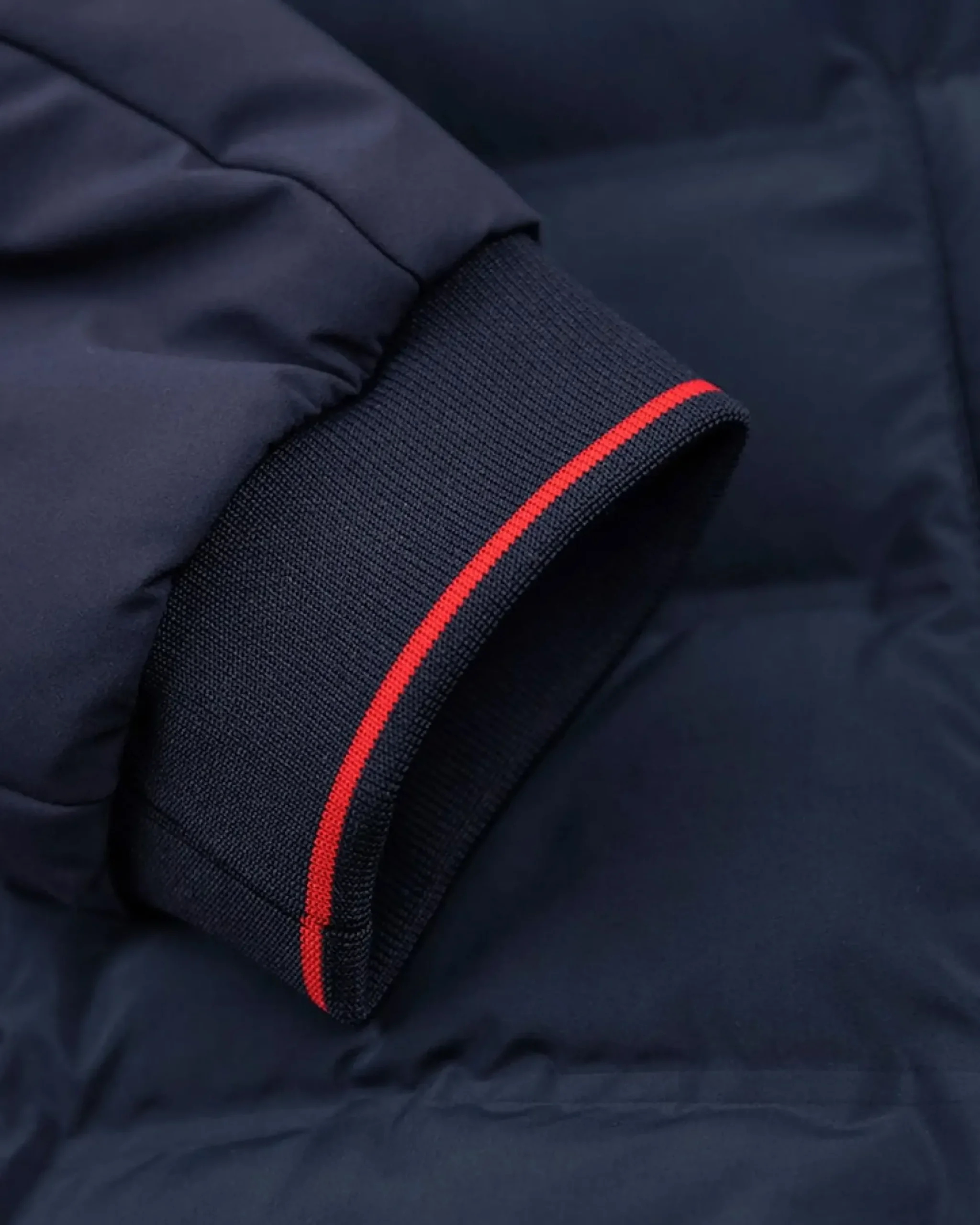 Gewatteerde effen jas - Pitch navy
