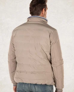Gewatteerde effen jas - Tar Grey
