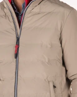 Gewatteerde effen jas - Tar Grey