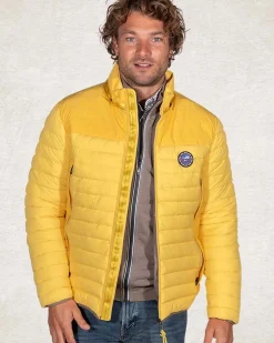 Gewatteerd effen winterjack - Stoke Yellow