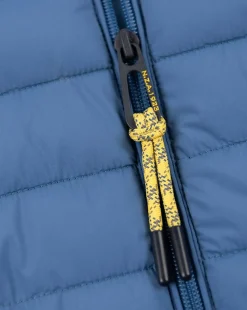 Gewatteerd effen winterjack - Lead Blue