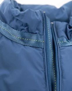 Gewatteerd effen winterjack - Lead Blue