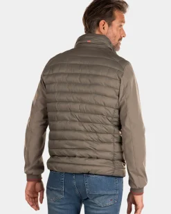 Gewatteerde jas met softshell - Misty Army