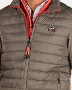 Gewatteerde jas met softshell - Misty Army
