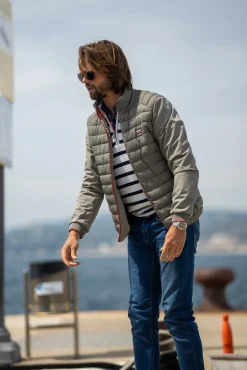 Gewatteerde jas met softshell - Misty Army