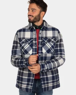 Gewatteerd geruit overhemd Opihi - Steady Navy