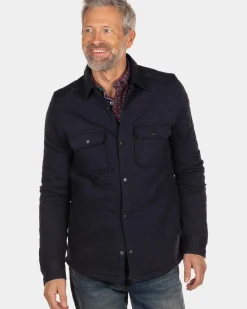 Gewatteerd overshirt Laurentapuo - Steady Navy