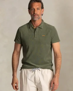 Groene badstof polo
