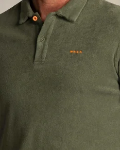Groene badstof polo