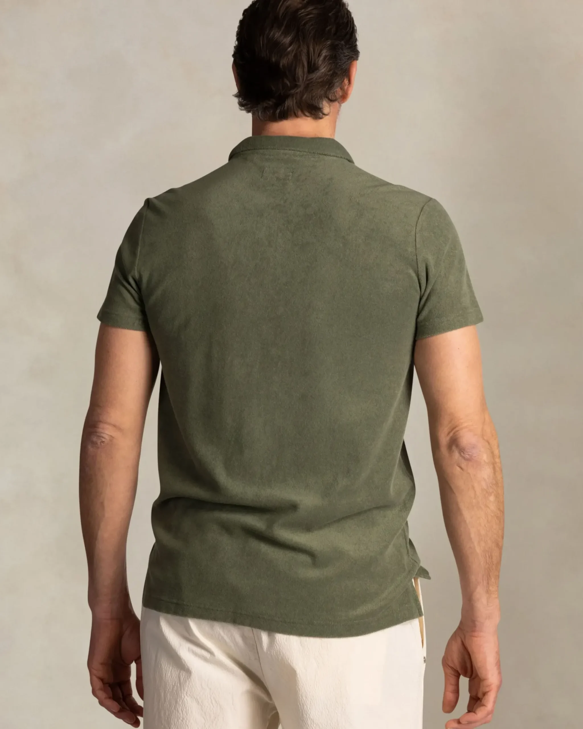 Groene badstof polo