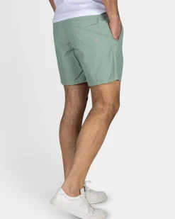 Groene effen zwembroek met lycra binnenbroek
