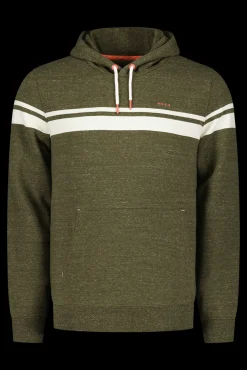 Groene hoodie met witte streep - Jacket Army