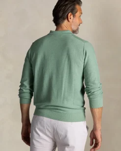 Groene katoenen rugbysweater