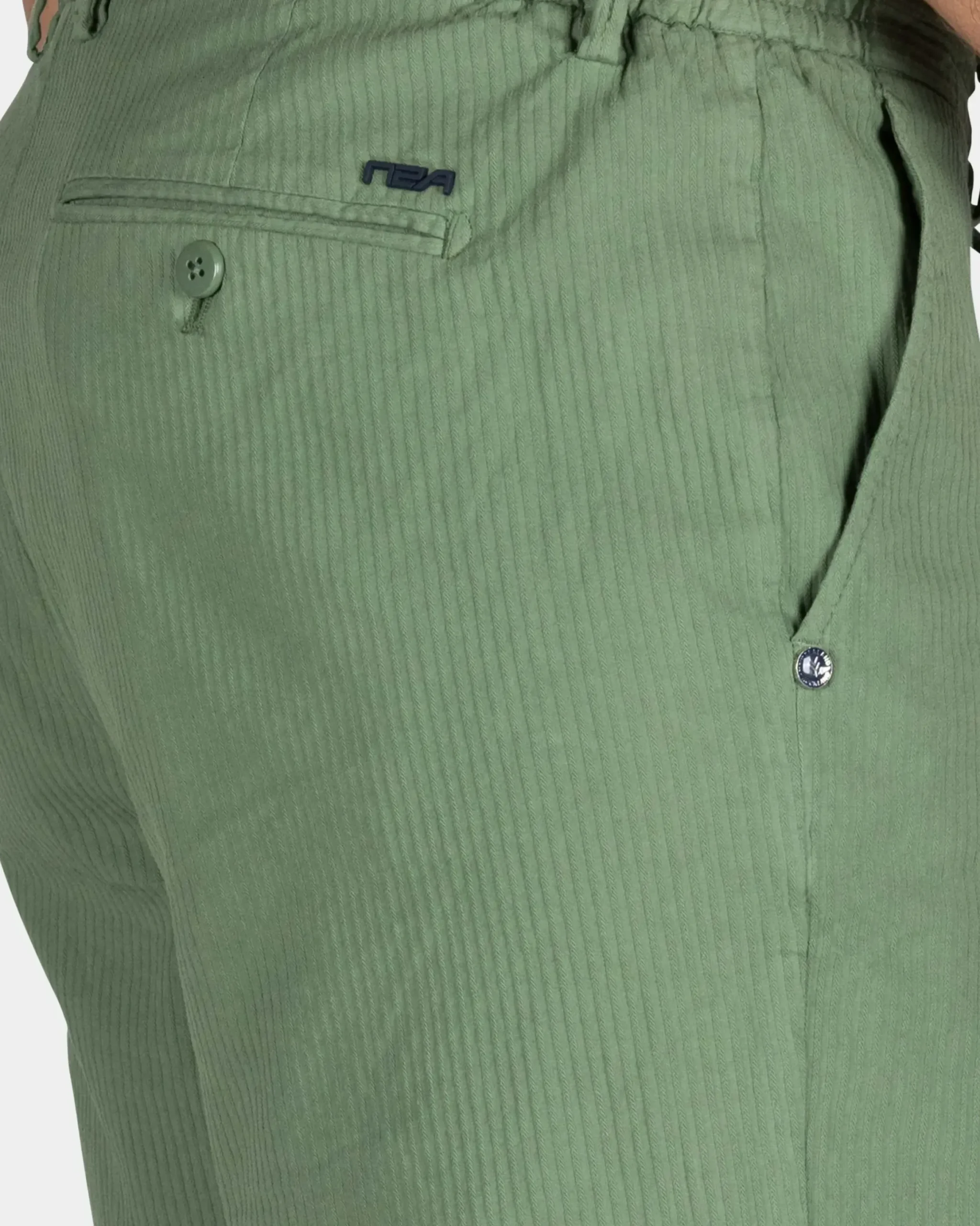 Groene katoenen short met stretch