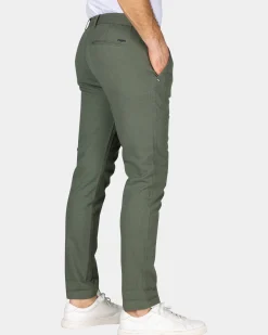 Groene katoenen stretch chino