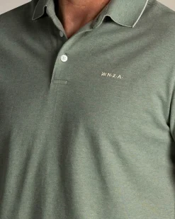 Groene katoenen stretch polo