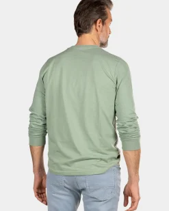 Groene longsleeve met ronde hals - Sage