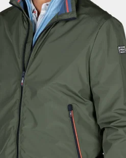 Groene nylon bomber