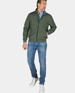 Groene nylon bomber
